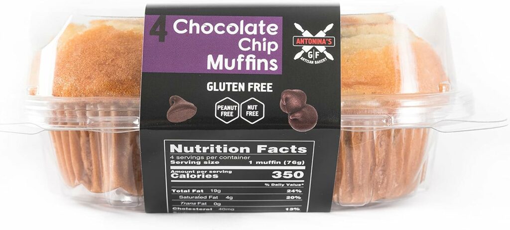 Antoninas Bakery Gluten Free Chocolate Chip Muffins, 10.5 Oz