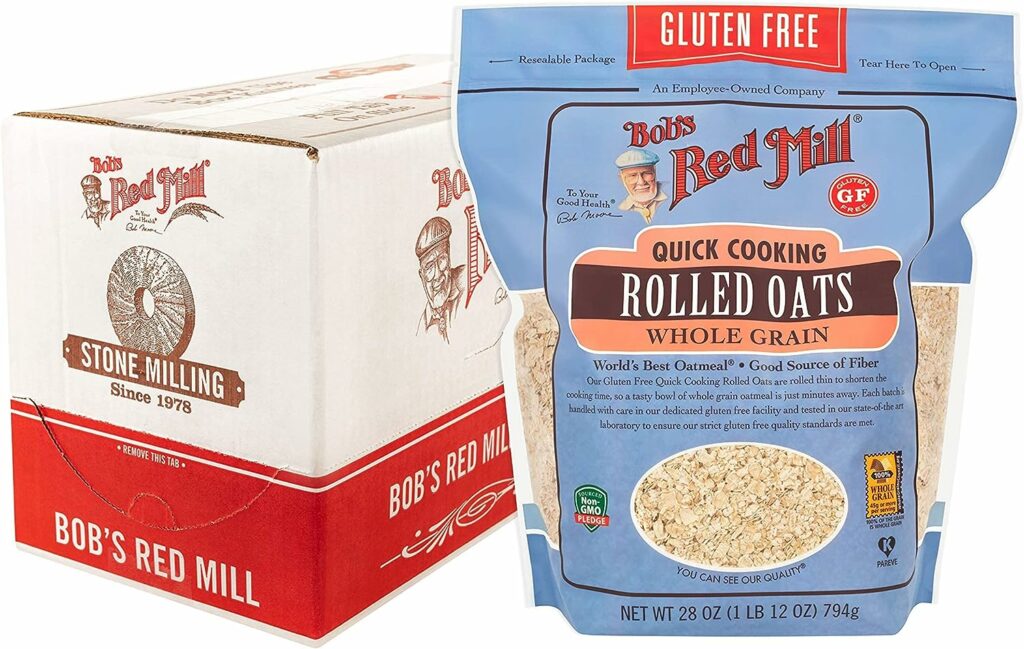 Bobs Red Mill Gluten Free Quick Cooking Rolled Oats, 28-ounce (Pack of 4)