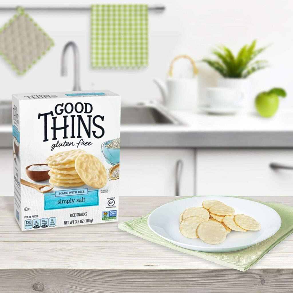 Good Thins Rice  Corn Snacks Gluten Free Crackers Variety Pack, 4 Boxes