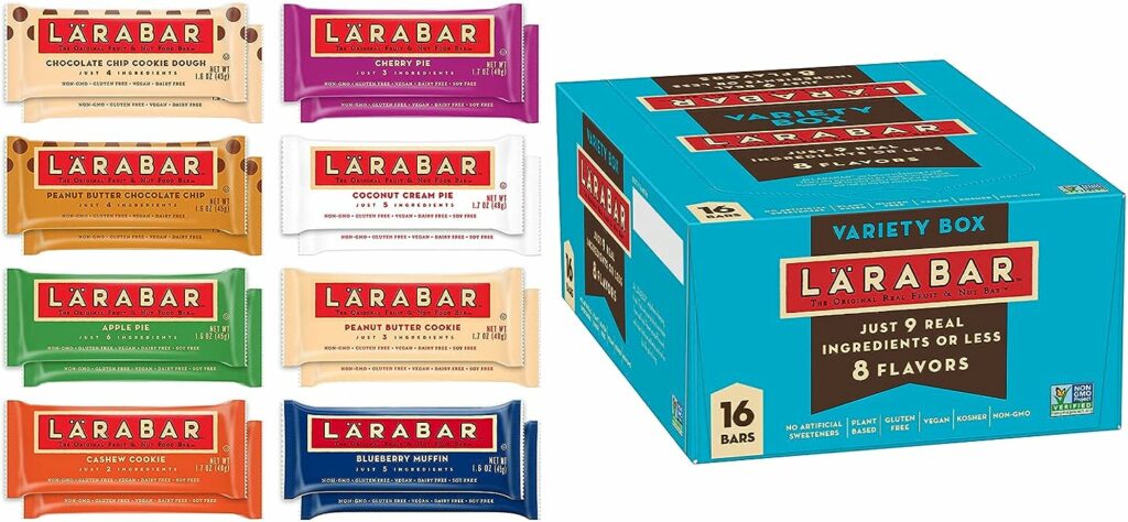 LÄRABAR Variety Pack, Gluten Free Vegan Fruit  Nut Bars, 1.7 oz, 16 ct