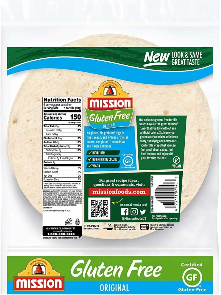 Mission Gluten Free Soft Taco Tortillas, Trans Fat Free, High Fiber, 6 Count - 2 Packs