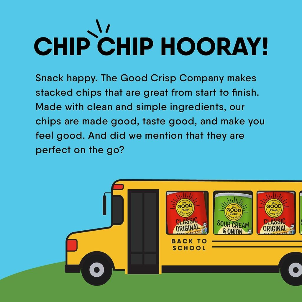 The Good Crisp Company, Good Crisps Minis (Original, 1.6 Ounce, Pack of 12) Non-GMO, Allergen Friendly, Potato Chip Snack Pack, Gluten Free Snacks