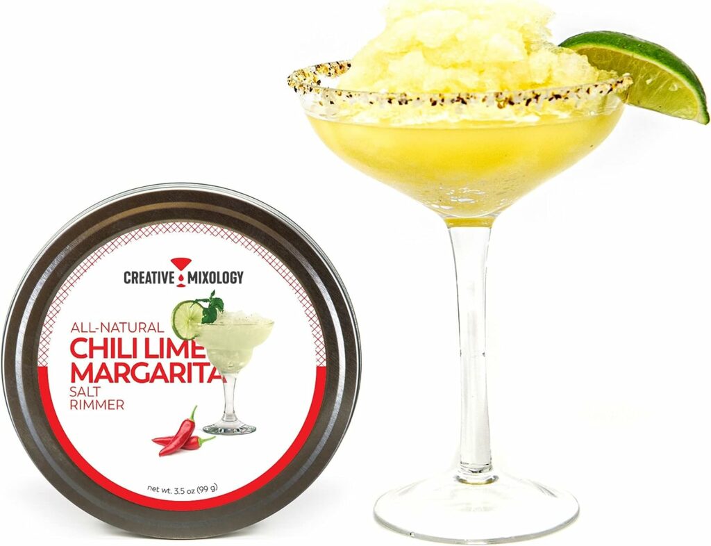 The Spice Lab Glass Cocktail Rimmer for Martinis  Margaritas - Drink Rimmer- Gluten Free Non-GMO No MSG All Natural Brand - Rim Sugar or Salt for Cocktails (Chili Lime Salt)