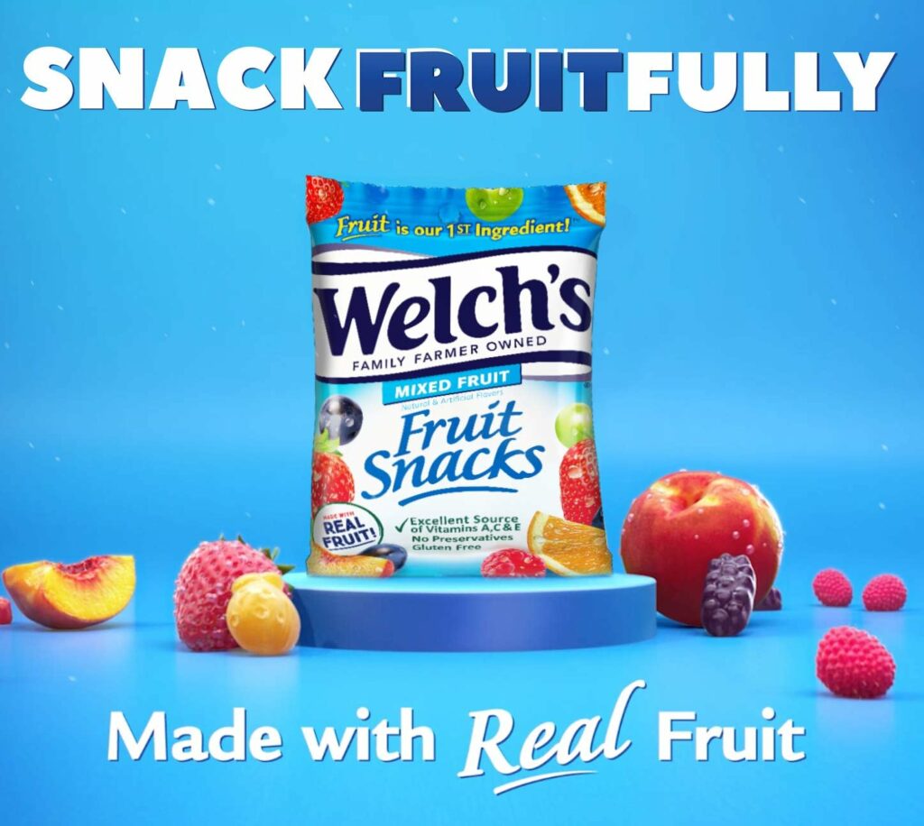 Welchs Fruit Snacks, Mixed Fruit, Gluten Free, Bulk Pack, Individual Single Serve Bags, 0.8 oz (Pack of 40)
